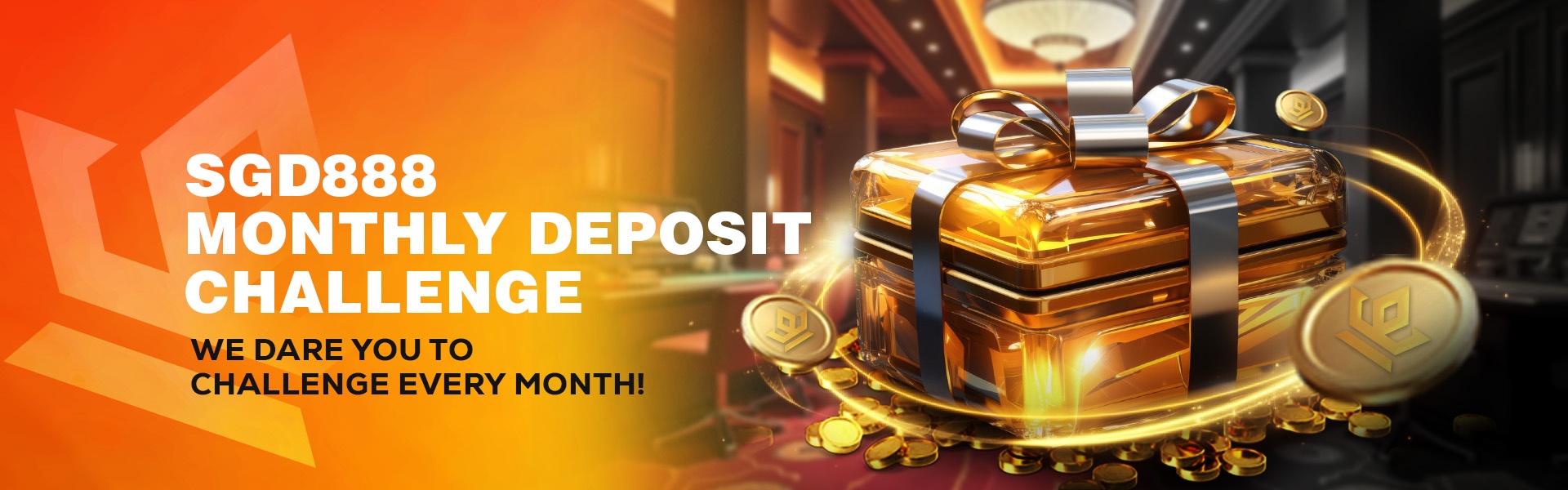 Get an SGD888 monthly deposit for every challenge every month here at Jw8 Singapore