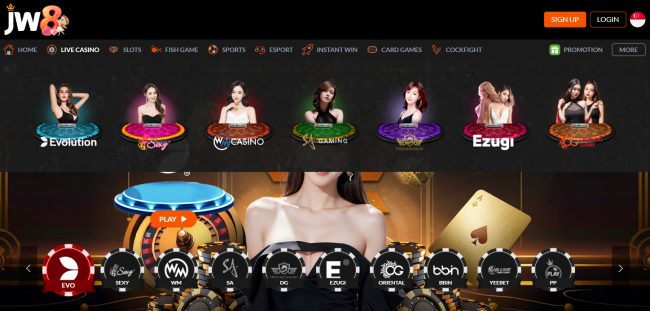 Play Live Casino & Win Big with Jw8 Singapore